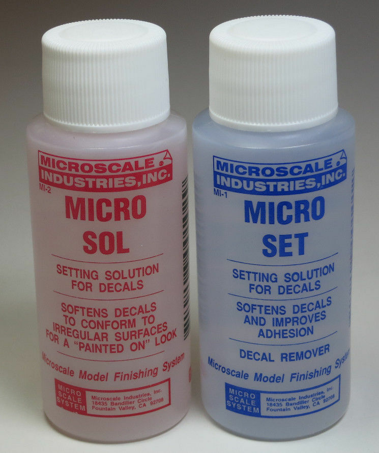 Microsol decal liquid - Red bottle - 1 x 30ml. Decal products manufactured  by Microscale (ref. MI-2, also 710208001029)