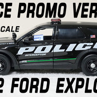 CUSTOM 1/24 2022 Ford PI Utility Promo Police SUV WITH LIGHTS & SIREN!