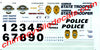 Chimneyville 1/24 Kansas, Topeka Police Decals 3034