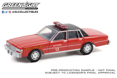 Greenlight 1/64 CFD Chicago Fire Department 1990 Chevrolet Caprice