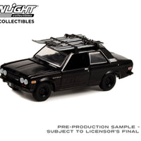Greenlight 1/64 Black Bandit S27 1971 Datsun 510 w/ Ski Rack 28110D