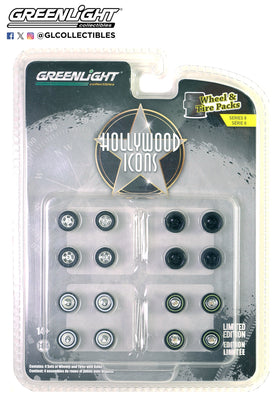 Greenlight 1/64 Hollywood Icons Wheel & Tire Set #2 16190C