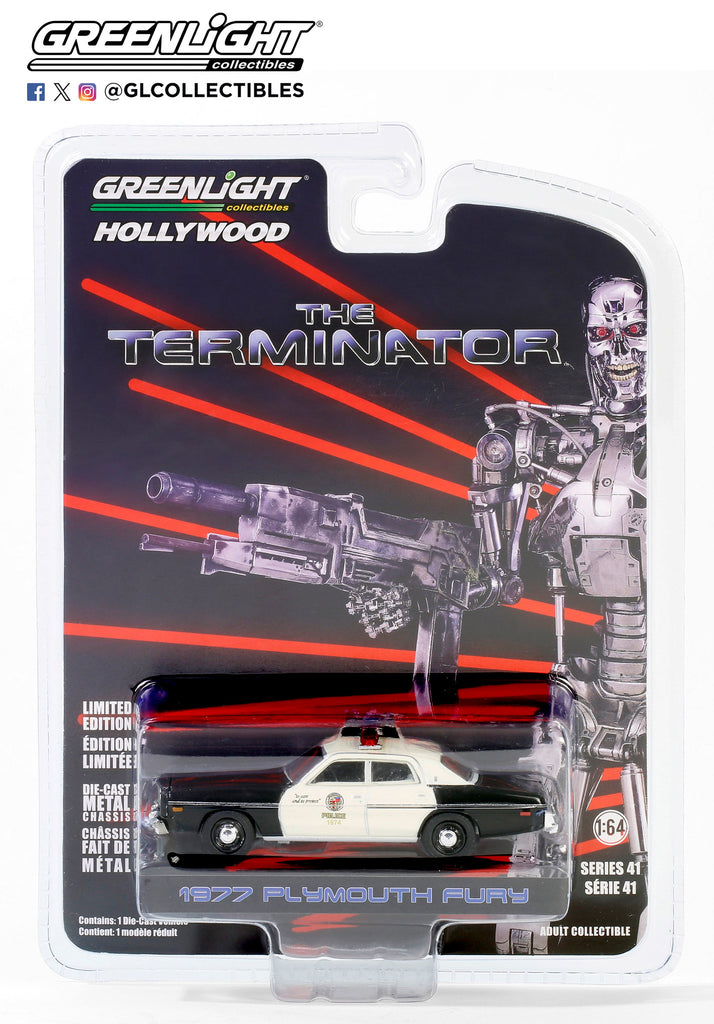 Greenlight 1/64 Hollywood 41 The Terminator 1977 Plymouth Fury Metropo ...