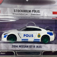 Greenlight 1/64 GREEN MACHINE Stockholm Police Nissan GT-R