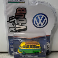 Greenlight 1/64 GREEN MACHINE Volkswagen Samba Bus w/ Surfboards