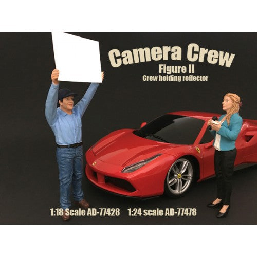 American Diorama 1/18 Camera Crew Holding Reflecor figure 77428