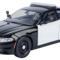Motormax 1/24 2023 Dodge Charger Police Car Blank B&W 76996BW