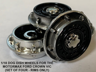 1/18 Dog Dish Wheel Set For The Motormax Ford Crown Victoria #1905A
