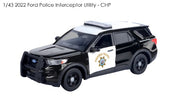 Motormax 1/43 2022 Ford PI Utility CHP Highway Patrol 79497