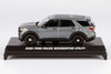 Motormax 1/43 2022 Ford PI Utility Police SUV  Dark Silver / Grey Slicktop 79521GRY