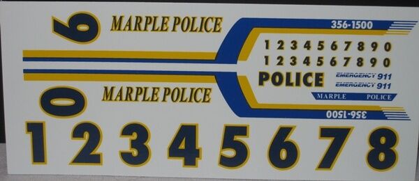 Pursuit 1/24-25 Marple Police Decals