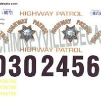 Chimneyville 1/18 CHP California Highway Patrol Decals 4 Model Police Cars 1801