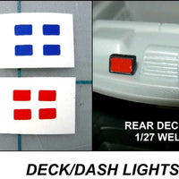 1/43 - 1/24 Deck / Dash Lights For Model Police Cars SINGLE LENS CH1522