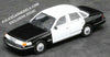 Greenlight 1/64 92-97 Ford Crown Victoria Police Car BLANK BLACK & WHITE 51303B