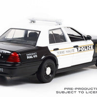 Greenlight 1/24 Terre Haute IN Police 2011 Ford Crown Victoria HOT PURSUIT 84124