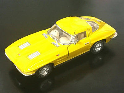 Kinsmart 1/36 1963 Chevrolet Corvette Stingray - YELLOW - KT5358D-YELLOW