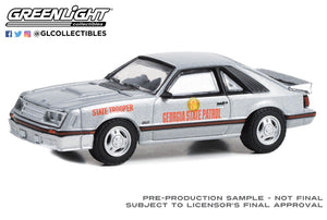 Greenlight 1/64 HP 44 GSP Georgia State Patrol 1982 Ford Mustang Police 43020A