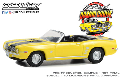 Greenlight 1/64 Woodward Dream Cruise 1969 Chevrolet Camaro SS Yellow 37280B