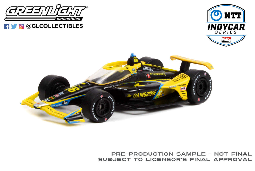 Greenlight 1/64 NTT Indy 2022 Race Car #26 Colin Herta GAINBRIDGE 11534