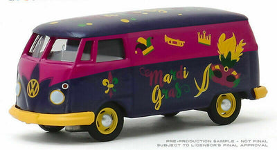 Greenlight 1/64 MARDI GRAS 2020 Volkswagen Type 2 Panel Van HOBBY XCL 30126