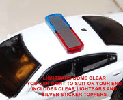 LC64-5 1/64 LED Style Lightbars For Model Police Cars - EXTRA WIDE - 2 PACK