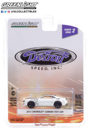 Greenlight 1/64 Detroit S2 2012 Chevrolet Camaro Test Car WHITE MONSTER 39070F