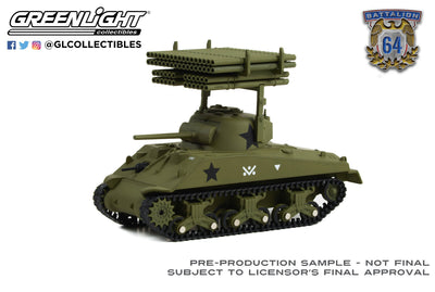 Greenlight 1/64 1945 M4 Sherman Tank US Army WW2 w/ Calliope Launcher 30405